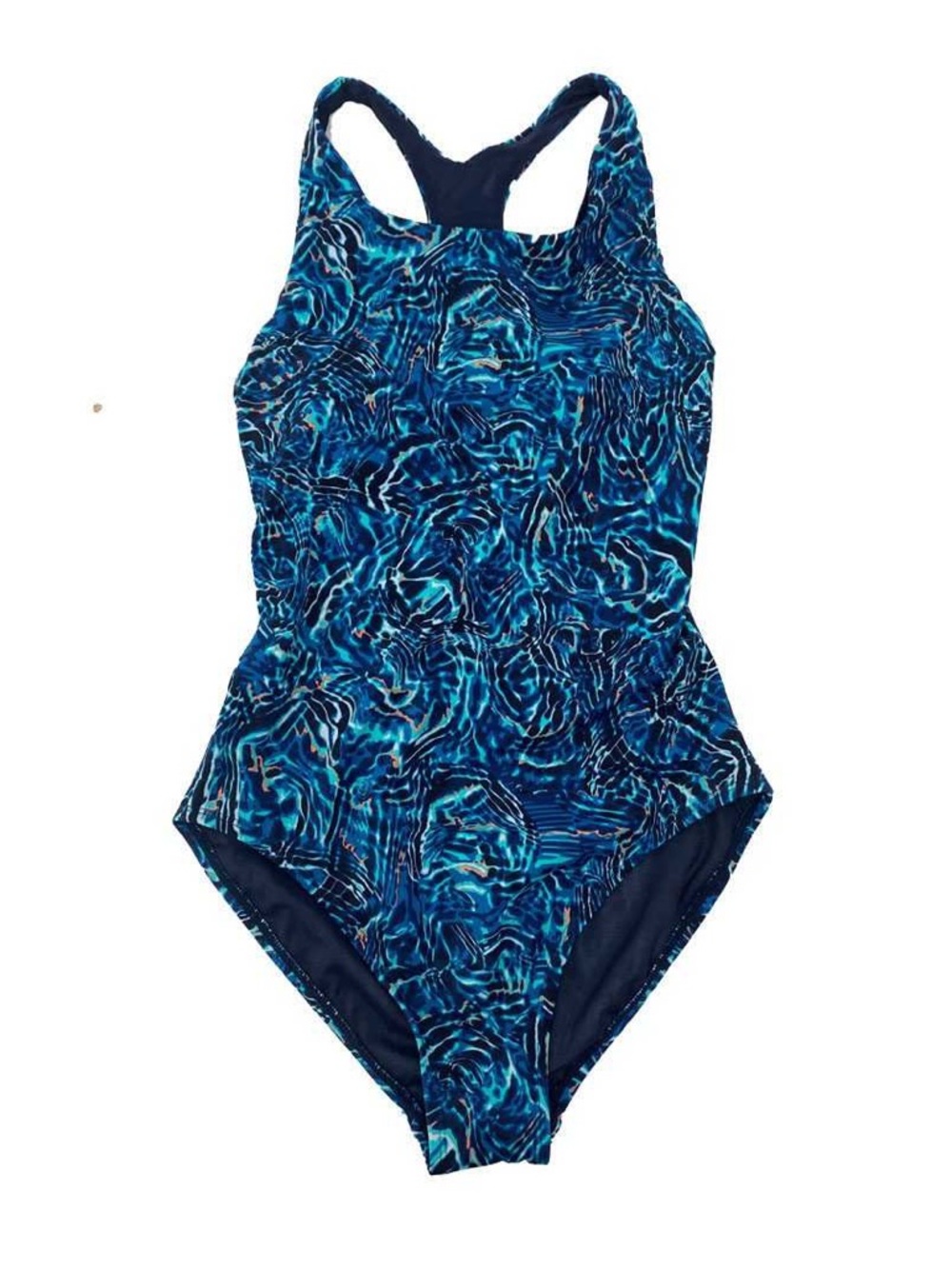 TYR blue one piece racerback swimsuit women’s size L